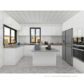 Modern White Acrylic Door Modular Lacquer Kitchen Cabinet